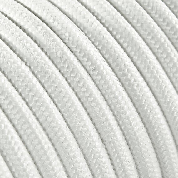 Fil électrique tissu - câble textile plat Fil Électrique, Câble Plat Blanc 2x0.75mm² - Qualité Premium pour Projets DIY
