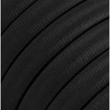Câbles textiles Câble Textile Plat 2x1.5mm2 Noir pour Guirlande