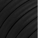 Câbles textiles grandes sections Câble Textile Plat 2x1.5mm2 Noir pour Guirlande