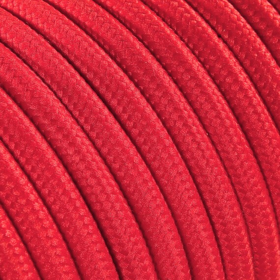 Fil électrique - câble électrique textile grande section Câble Textile Rouge 3x1.5mm² - Alliez Style et Puissance dans Vos Pr...