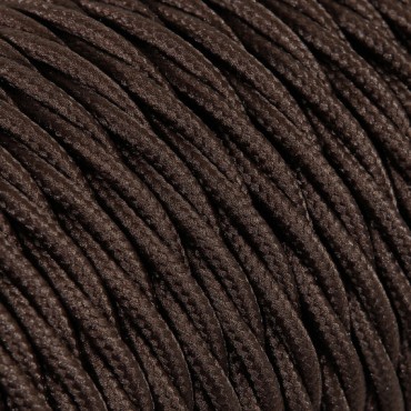 Fil électrique - câble électrique textile grande section Câble Torsadé Textile Marron 3x2.5mm² - Alliez Style et Puissance da...