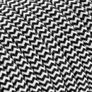 Câbles textiles ronds 3x0.75 mm² Fil Électrique Tissu Noir et Blanc 3x0,75mm² - Câble Électrique Textile de Qualité