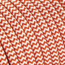 Câbles textiles ronds 3x0.75 mm² Fil Électrique Tissu Orange et Blanc 3x0,75mm² - Câble Électrique Textile de Qualité