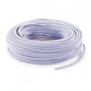 Câbles textiles ronds 3x0.75 mm² Fil Électrique Tissu Violet et Blanc 3x0,75mm² - Câble Électrique Textile de Qualité