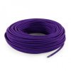Fil électrique tissu - câble rond 3x0.75 mm² Fil Électrique Tissu Violet 3x0,75mm² - Câble Électrique Textile de Qualité