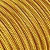 Fil électrique tissu - câble rond 3x0.75 mm² Fil Électrique Tissu Or 3x0,75mm² - Câble Électrique Textile de Qualité