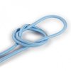 Fil électrique tissu - câble rond 3x0.75 mm² Fil Électrique Tissu Bleu Azur 3x0,75mm² - Câble Électrique Textile de Qualité