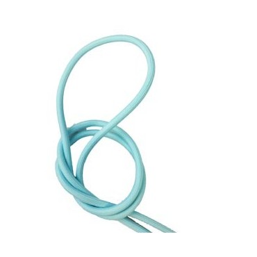 Fil électrique tissu câble rond 2x0.75 mm² Câble Textile Bleu Pastel