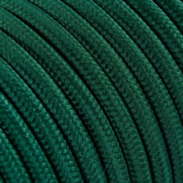 Fil électrique tissu - câble rond 3x0.75 mm² Fil Électrique Tissu Vert Pétrole 3x0,75mm² - Câble Électrique Textile de Qualité