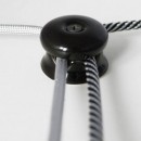 Accessoires et Installation - Passe Câble, Isolateur en Porcelaine Noire pour 2 Câbles électriques textile : Sécurité et styl...