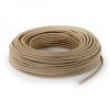 Fil électrique tissu - câble rond 3x0.75 mm² Fil Électrique Tissu Or et Paillettes 3x0,75mm² - Câble Électrique Textile de Qu...