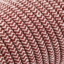 Câbles textiles ronds 3x0.75 mm² Fil Électrique Tissu Beige et Rouge 3x0,75mm² - Câble Électrique Textile de Qualité