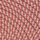 Câbles textiles ronds 3x0.75 mm² Fil Électrique Tissu Beige et Rouge 3x0,75mm² - Câble Électrique Textile de Qualité