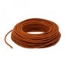 Fil électrique tissu - câble rond 3x0.75 mm² Fil Électrique Tissu Orange Rouille 3x0,75mm² - Câble Électrique Textile de Qualité