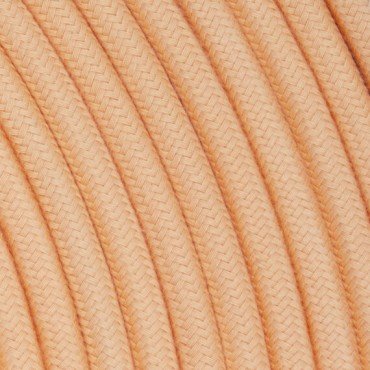Fil électrique tissu - câble rond 3x0.75 mm² copy of Fil Électrique Tissu Orange 3x0,75mm² - Câble Électrique Textile de Qualité