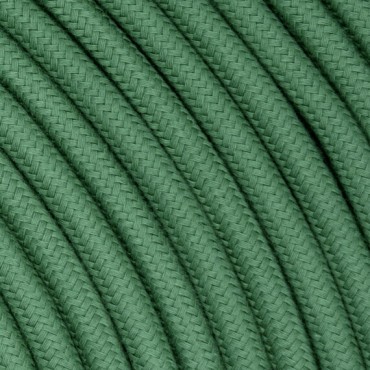 Fil électrique tissu - câble rond 3x0.75 mm² Fil Électrique Tissu Vert Sapin 3x0,75mm² - Câble Électrique Textile de Qualité