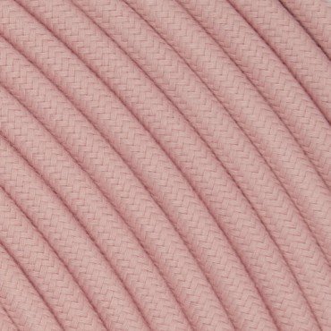 Fil électrique tissu - câble rond 3x0.75 mm² Fil Électrique Tissu Rose Antique 3x0,75mm² - Câble Électrique Textile de Qualité
