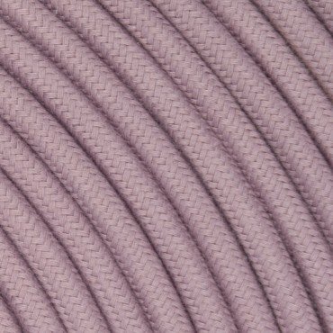 Fil électrique tissu - câble rond 3x0.75 mm² Fil Électrique Tissu Violet Lavande 3x0,75mm² - Câble Électrique Textile de Qualité
