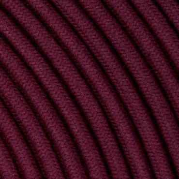 Fil électrique tissu - câble rond 3x0.75 mm² Fil Électrique Tissu Violet Intense 3x0,75mm² - Câble Électrique Textile de Qualité