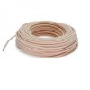 Fil électrique tissu - câble rond 3x0.75 mm² Fil Électrique Tissu Blanc Abricot 3x0,75mm² - Câble Électrique Textile de Qualité