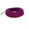 Fil électrique tissu - câble rond 3x0.75 mm² Fil Électrique Tissu Violet Cyclamen 3x0,75mm² - Câble Électrique Textile de Qua...