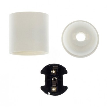 Douille lampe E27 bakélite et PVC - Douille Blanche E27 en Thermoplastique à Chemise Lisse : Idéale pour Vos Créations DIY!