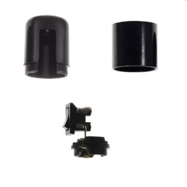Douille lampe E27 bakélite et PVC - Douille E27 en Douille E27 en Bakélite avec interrupteur : Style Rétro et Qualité Moderne