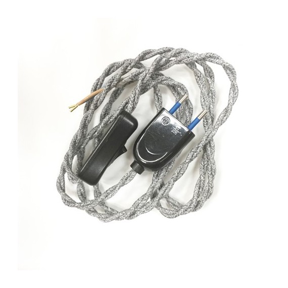 Câble pré-monté - Kit Fil torsadé lin gris 180