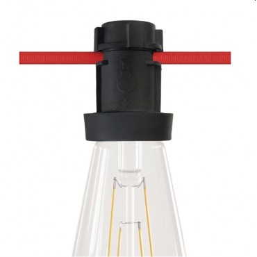 Douille lampe E27 bakélite et PVC - Douille Noire E27 : Créez votre propre guirlande facilement