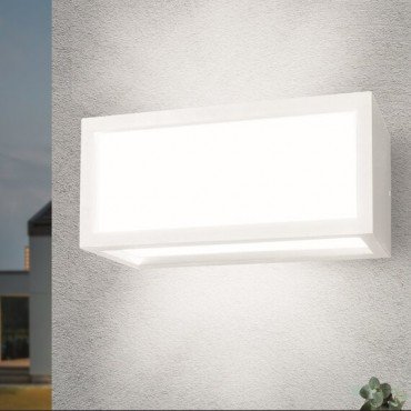 Lampes extérieures étanches IP65 - Applique Murale Extérieure VIGO Blanc E27: Un Rectangle Élégant et Facile à Installer