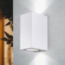 Lampes extérieures étanches IP65 - Applique Murale Étanche Extérieur TOLEDO Blanche 2xGU10 : Éclairez et Sécurisez Votre Espa...