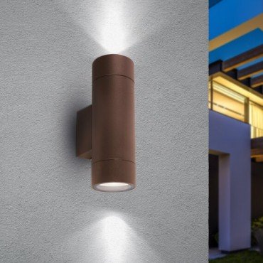 Lampes extérieures étanches IP65 - Applique Murale Étanche Extérieur GRANADA Cuivre 2xGU10: Simplicité et Sécurité Lumineuse