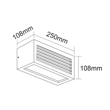 Lampes extérieures étanches IP65 - Applique Murale Extérieure Cuivré - Grille Anti Éblouissement