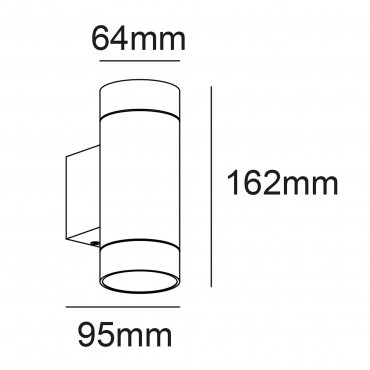 Lampes extérieures étanches IP65 - Applique Murale Blanche GRANADA 2xGU10 Étanche pour l'Extérieur : Simplicité et Sécurité L...