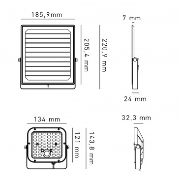 Lampes et Kits prêts à l'emploi - Projecteur Solaire Déporté 10W: Détecteur, 2 Modes Fonctionnements - Éclairage Performant &...