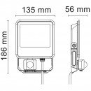 Luminaires - Projecteur Anthracite 30W 3450LM avec Détecteur de Mouvement : Éclairage de Qualité Puissant et Sécurisé