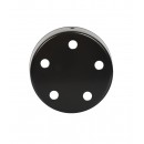 Rosaces en métal - Rosace de plafond en métal noir avec 5 passages de câble : optez pour la qualité et le style