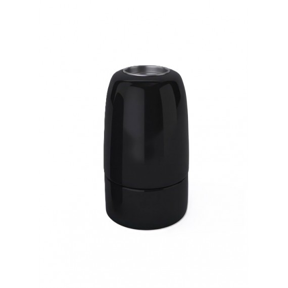 Composants - Douille E14 en Porcelaine Noire Vintage: Élégance Rétro pour Illuminer Votre Intérieur