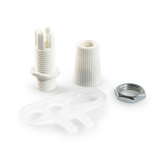 Serre-câble - Kit Serre-fils Blanc M10 pour Suspension de Câbles - Compatible Rosace et Dômes Multi Trous