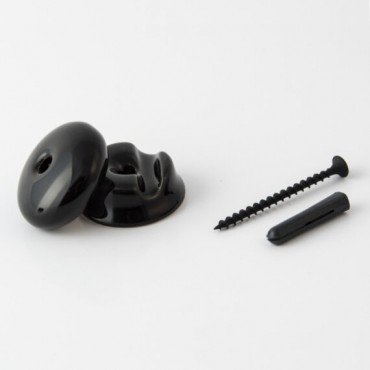 Accessoires et Installation - Passe Câble, Isolateur en Porcelaine Noire pour 1 Câble électrique textile : Sécurité et style ...
