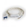 Câbles pré-montés - Câble Électrique Torsadé Blanc Cassé | Prémonté avec Fiche et Interrupteur | Prêt à Installer