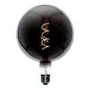 Ampoules - Ampoule LED Globe XL avec Filament en Spirale - Technologie COB & Verre Lisse Fumé pour Éclairage Économique et Él...