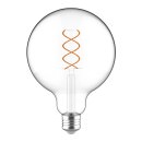 Ampoule LED Globe 125 mm avec Filament LED Spirale Verticale : Dimmable pour Design Décoratif et Économique