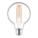 Ampoule LED Globe 95 mm avec Filament LED Courbé : Dimmable pour Design Décoratif et Économique