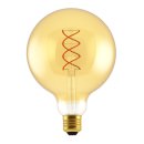 Ampoule LED Globe 125 mm en Verre Doré avec Filament Spirale - Éclairage Dimmable pour Décoration Élégante et Économique