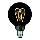 Ampoule LED Globe 95 mm en Verre Fumé avec Filament Courbé - Éclairage Dimmable pour Décoration Élégante et Économique