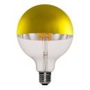 Ampoule LED Globe 125 mm Calotte Dorée 7,5W 750 lm – Lumière Indirecte, Design Déco Tendance, Prisée par les Designers