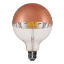 Ampoule LED Globe 125 mm Calotte Cuivrée 7,5W 750 lm – Lumière Indirecte, Design Déco Tendance, Prisée par les Designers