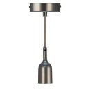 Luminaires - Kit Suspension E27 "Gun Métal" 1,5m - Câble Textile et Cache Douille Métal - Gamme "Luxurious Bell"