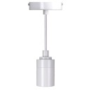 Luminaires - Kit Suspension E27 Blanc 1,5m - Câble Textile et Cache Douille Métal - Gamme "Elégance Luxe"